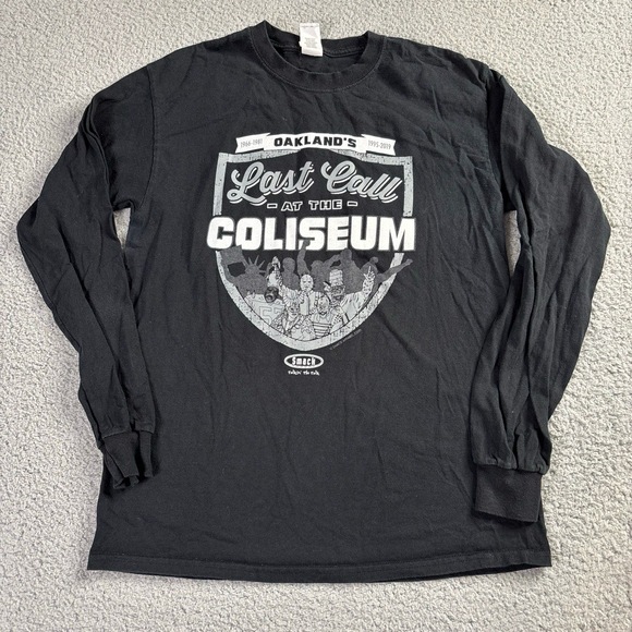 Gildan Other - Oakland Raiders Alameda County Coliseum 2019 Last Call Black Hole Double Sided M